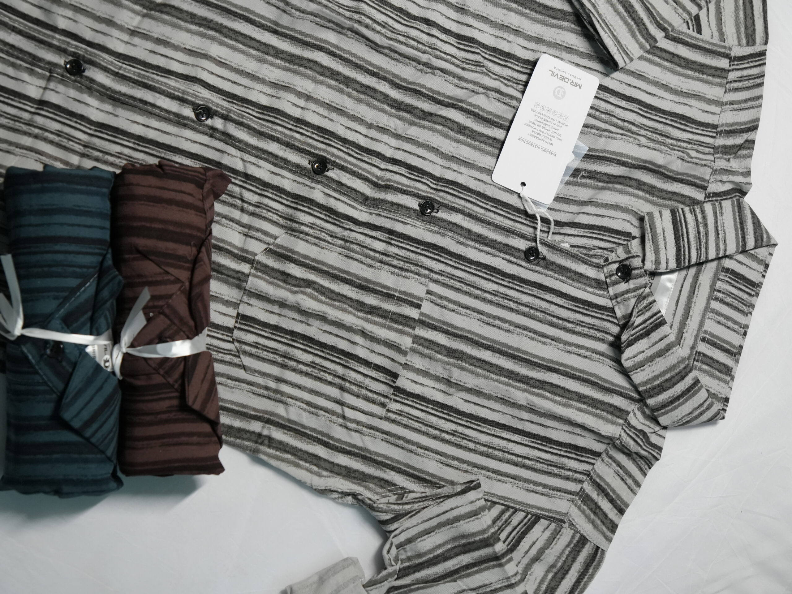 The Linear Texture: Artistic Streak Shirt