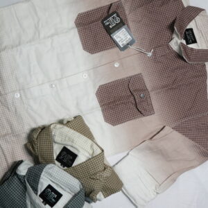 Urbansaura “Horizon” Micro-Check Casual Shirt