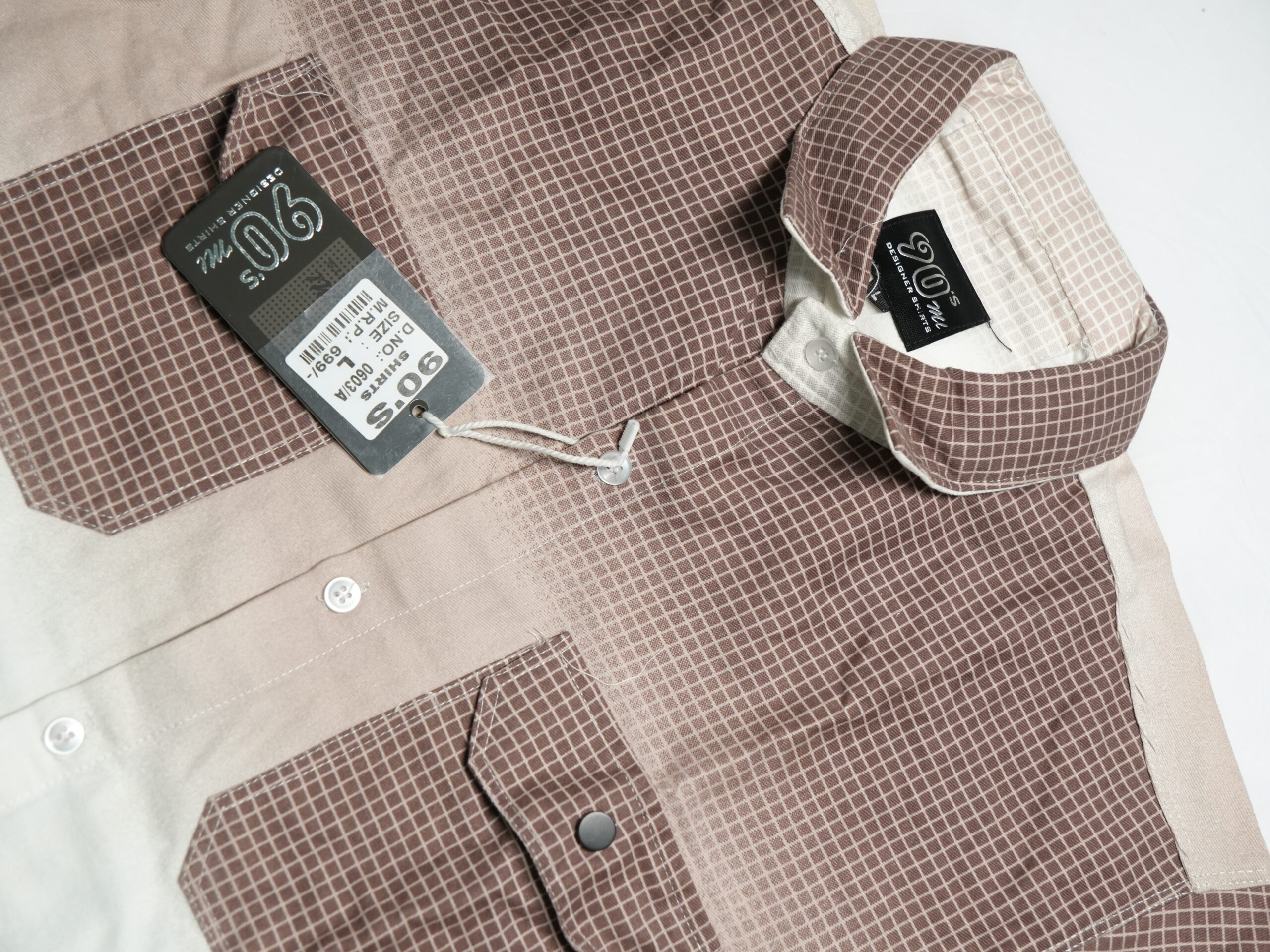Urbansaura "Horizon" Micro-Check Casual Shirt